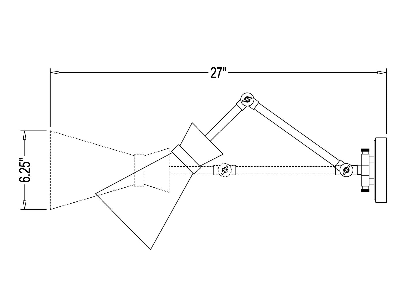351S-BN - Soriano 1 Light Wall 6" Sconce - Brushed Nickel