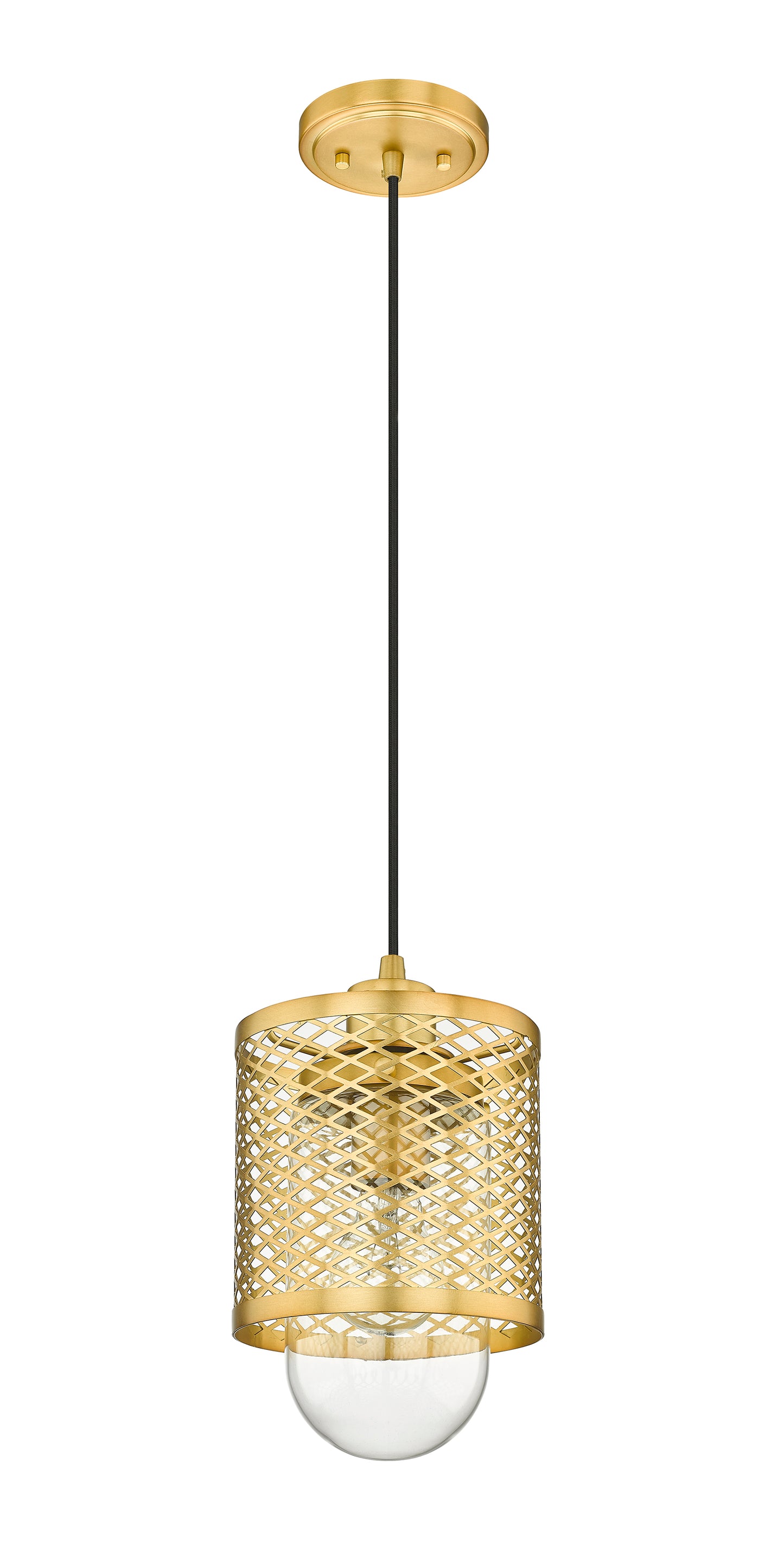 3037MP-RB - Kipton 1 Light 6" Pendant - Rubbed Brass
