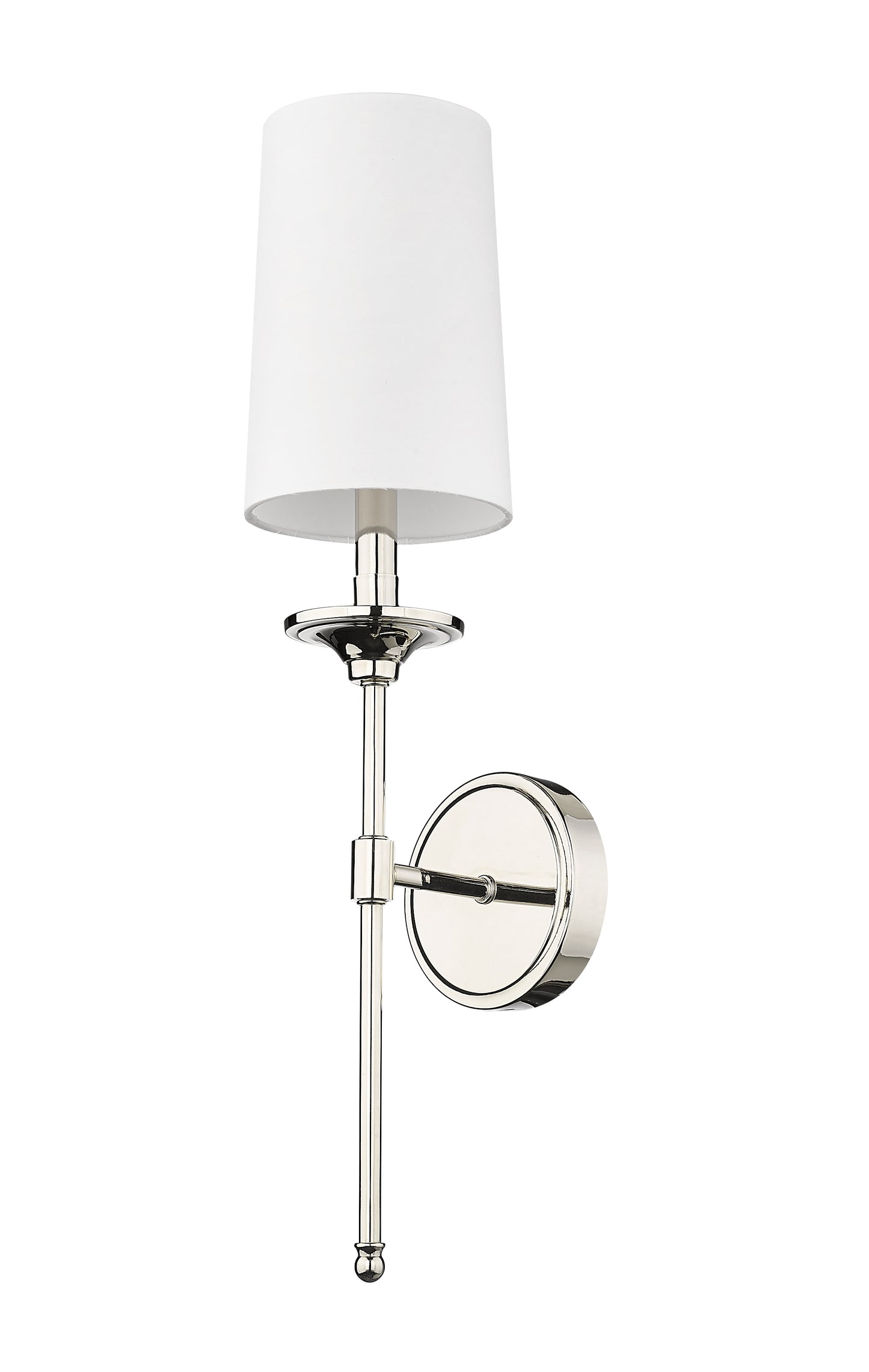 3033-1S-PN - Emily 1 Light Wall 24" Sconce - Polished Nickel