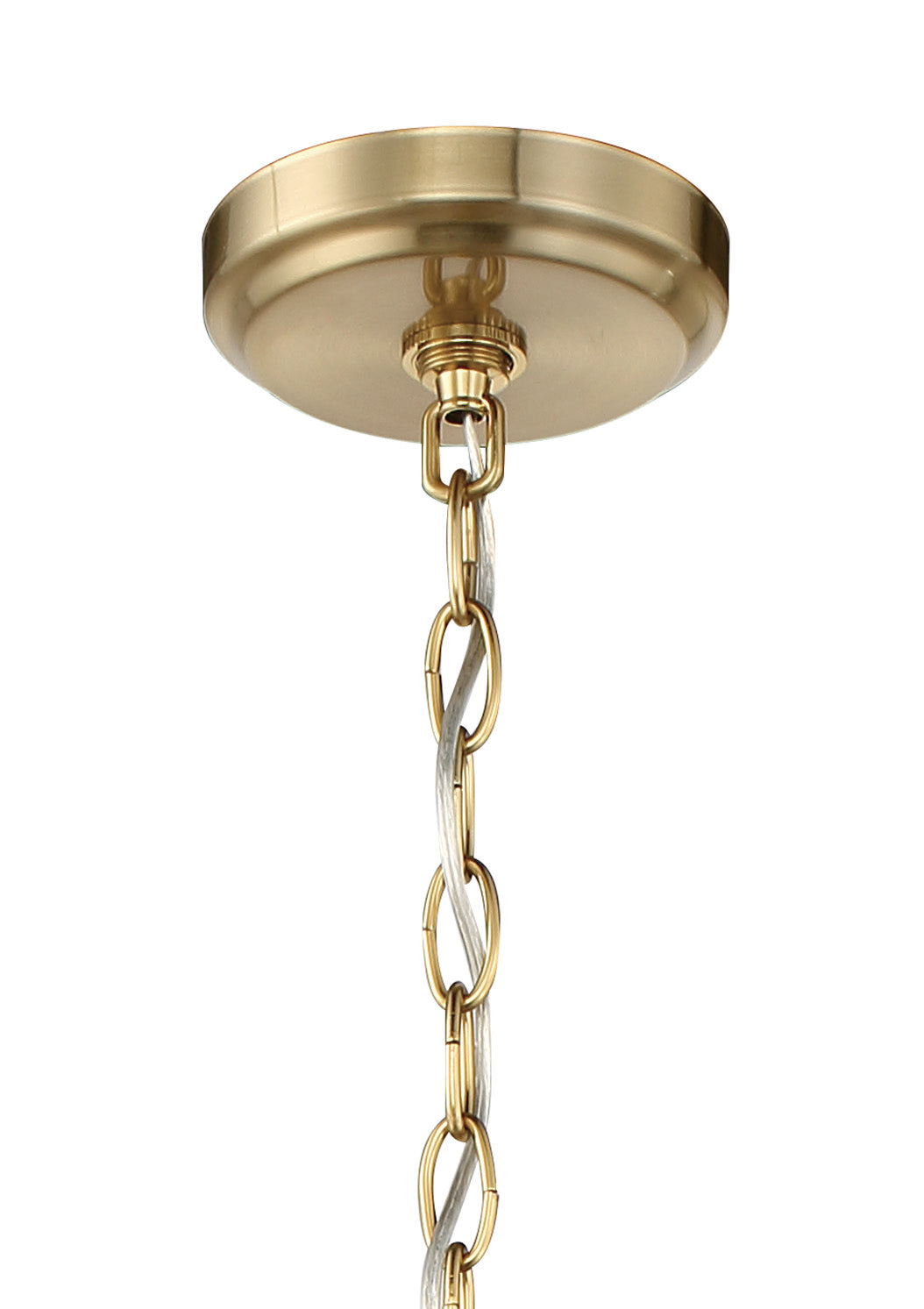 54824-FBSB - Stanza 4 Light 20" Wide Chandelier - Flat Black / Satin Brass