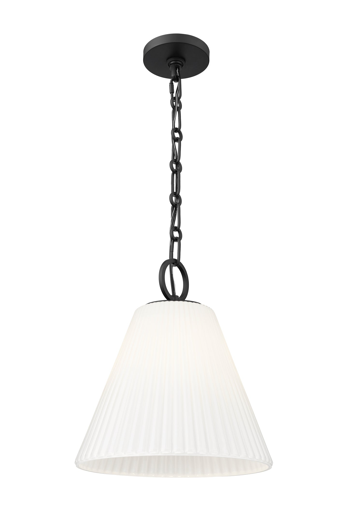 3042P14-MB - Alaric 1 Light 14" Pendant - Matte Black
