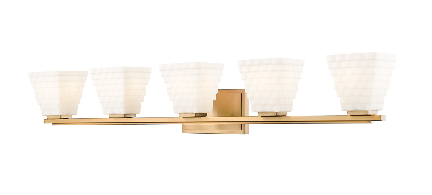 7514-5V-MGLD - Annalise 5 Light 42" Vanity - Modern Gold