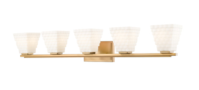 7514-5V-MGLD - Annalise 5 Light 42" Vanity - Modern Gold