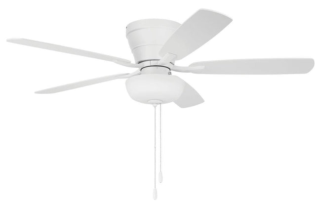 WHL52W5C1 - Wheeler 52 2-Light Bowl 52" 5 Blade Ceiling Fan with Light Kit - White
