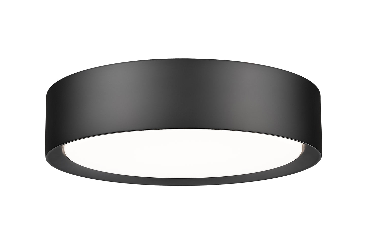 1014F12-MB-LED - Kawan 1 Light Flush 12" Mount - Matte Black