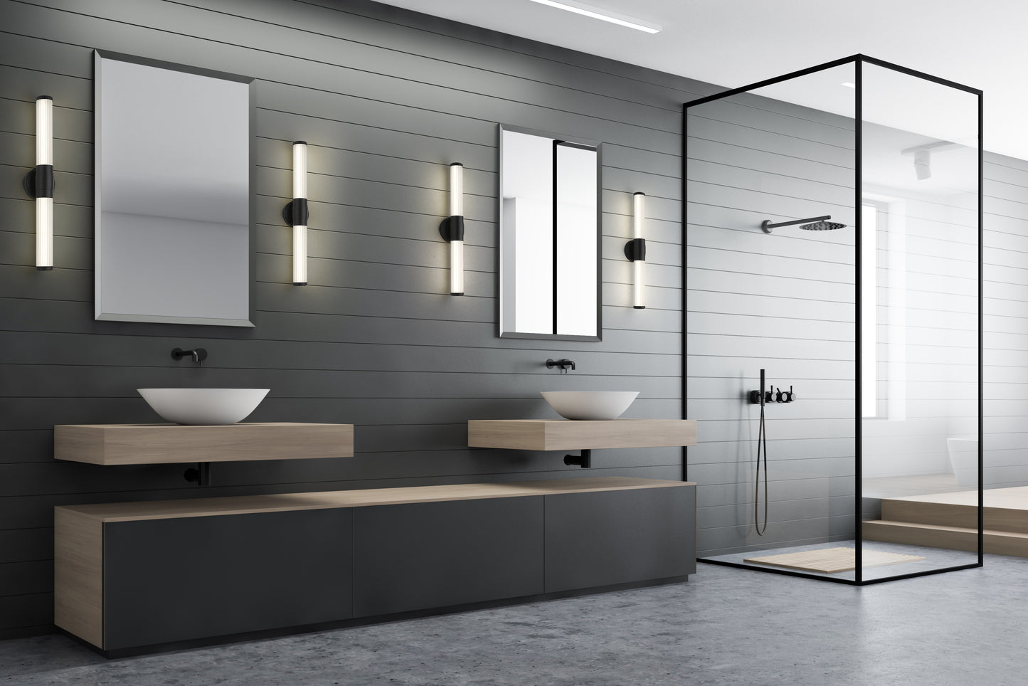 1020-25W-MB-LED - Warwick 1 Light 25" Vanity - Matte Black