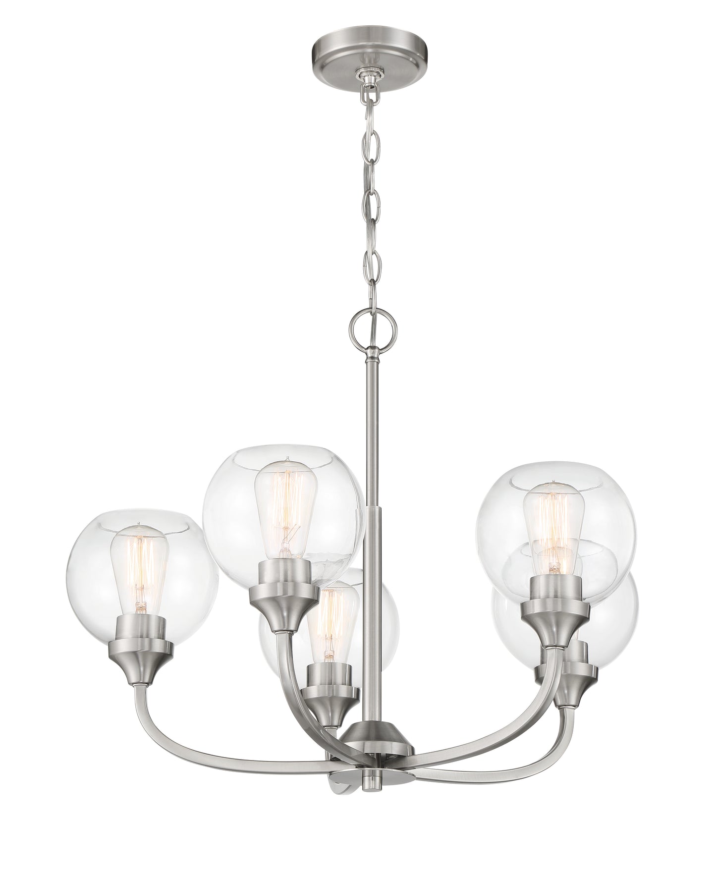 56225-BNK - Glenda 5 Light 24" Wide Chandelier - Brushed Nickel