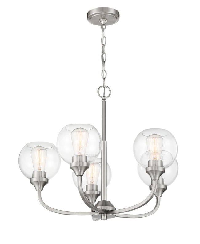 56225-BNK - Glenda 5 Light 24" Wide Chandelier - Brushed Nickel