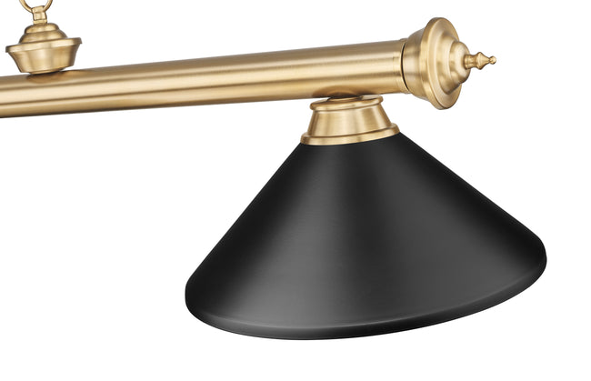 2306-4HBR-MMB - Cordon 4 Light 82" Billiard - Heritage Brass