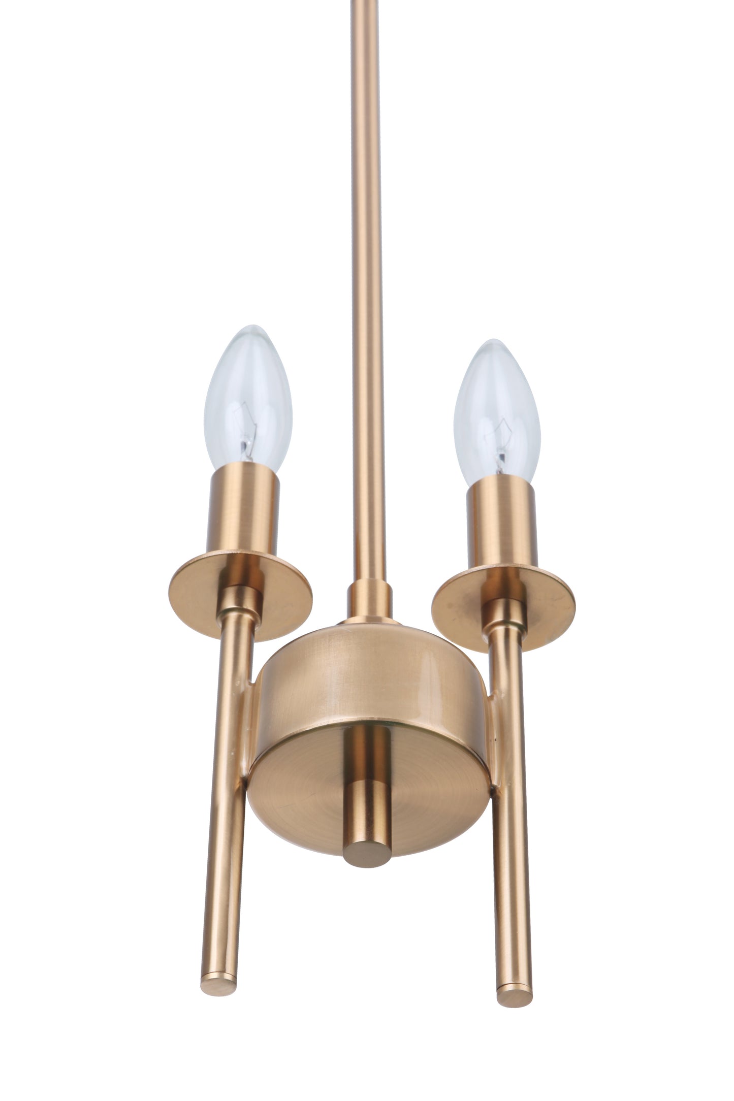 54392-SB - Larrson 2 Light 5.62" Wide Mini Pendant - Satin Brass