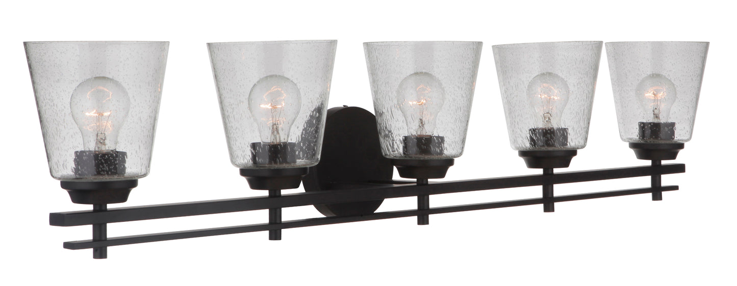 19642FB5 - Drake 5 Light 42" Wide Vanity Light - Flat Black