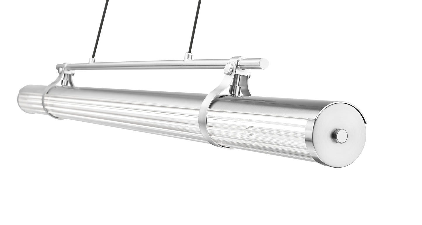 1959-54L-BN-LED - Benoit 1 Light Linear 56" Chandelier - Brushed Nickel