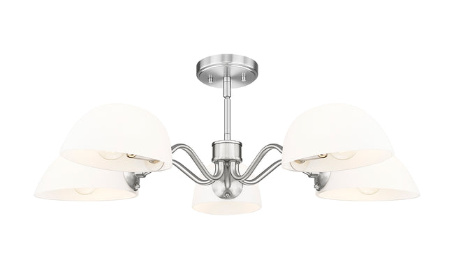3048-5BN - Breton 5 Light 33" Chandelier - Brushed Nickel
