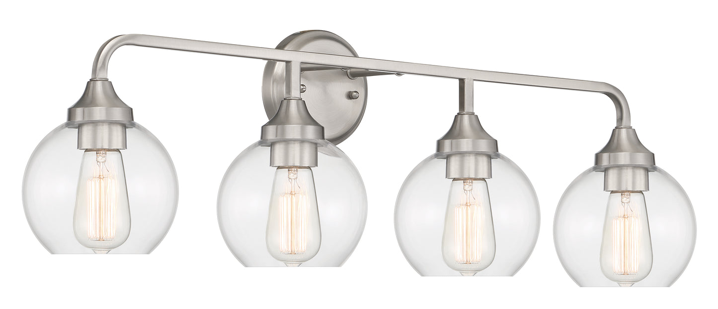 56204-BNK - Glenda 4 Light 32" Wide Vanity Light - Brushed Nickel