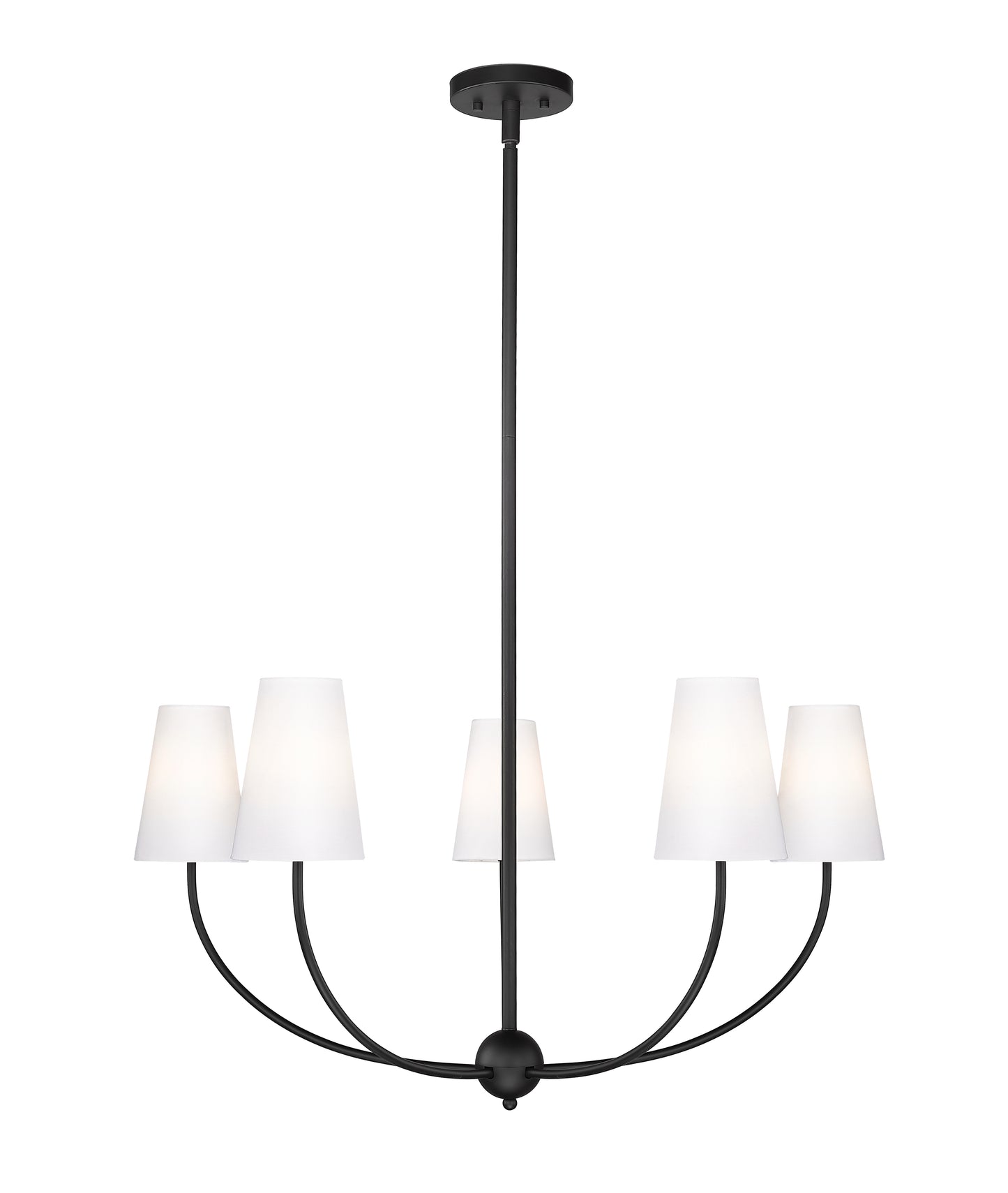 3040-32MB - Shannon 5 Light 32" Chandelier - Matte Black