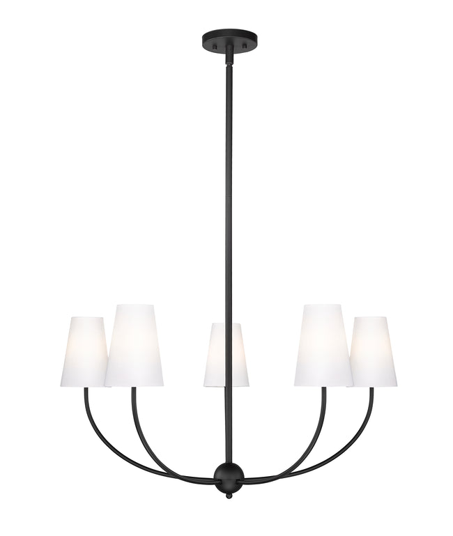 3040-32MB - Shannon 5 Light 32" Chandelier - Matte Black
