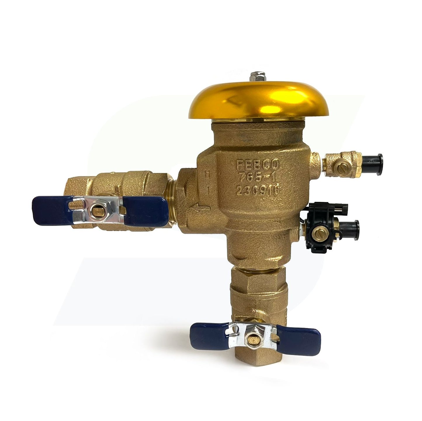 765 - Bronze Pressure Vacuum Breaker Backflow Preventer, Quarter Turn Shutoffs