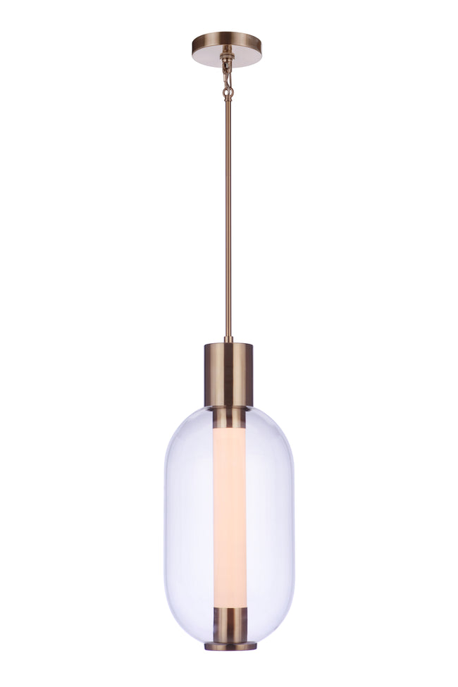 P996SB-LED - Holmes 10" Wide Pendant - Satin Brass