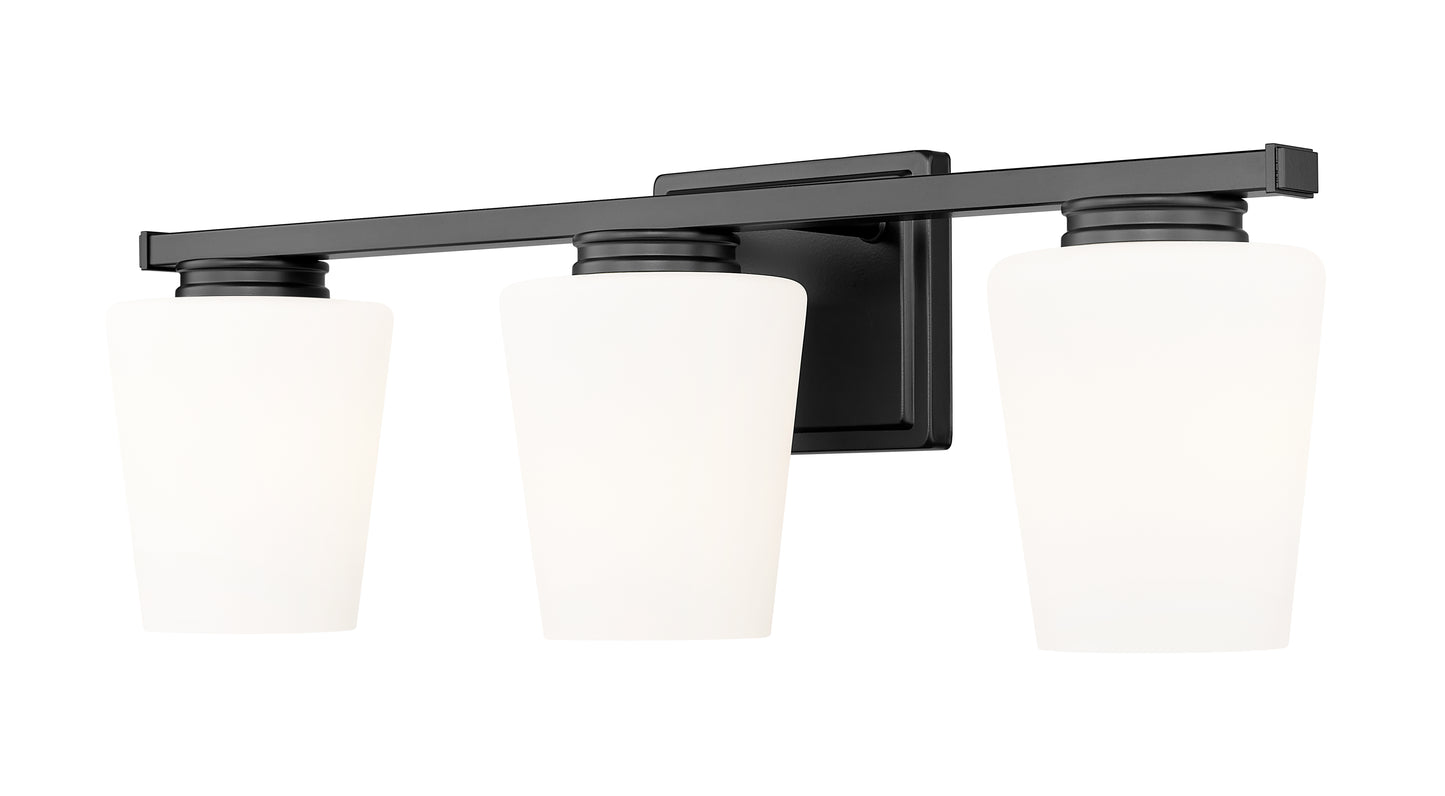 7703-3V-MB - Nextra 3 Light 24" Vanity - Matte Black