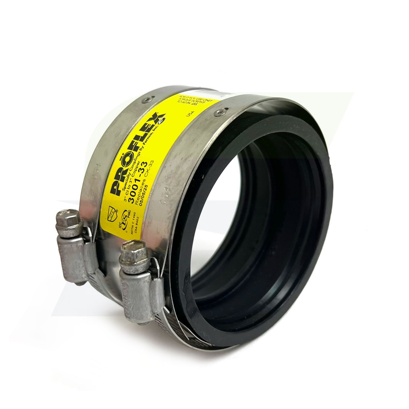 3001-33 - Cast Iron / Plastic / Steel  to Copper Proflex Coupling - 3"