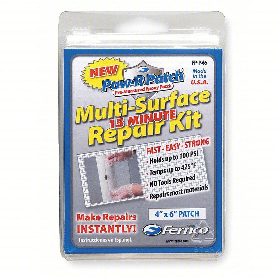 FP-P46 - Pow-R Patch 4" x 6" Fiberglass and Epoxy Patch Repair Kit