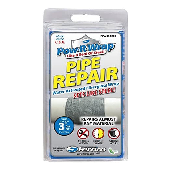 FPW3132CS - Pow-R Wrap Fiber Glass Pipe Repair Kit - 1-1/4" to 3" Diameter Pipe