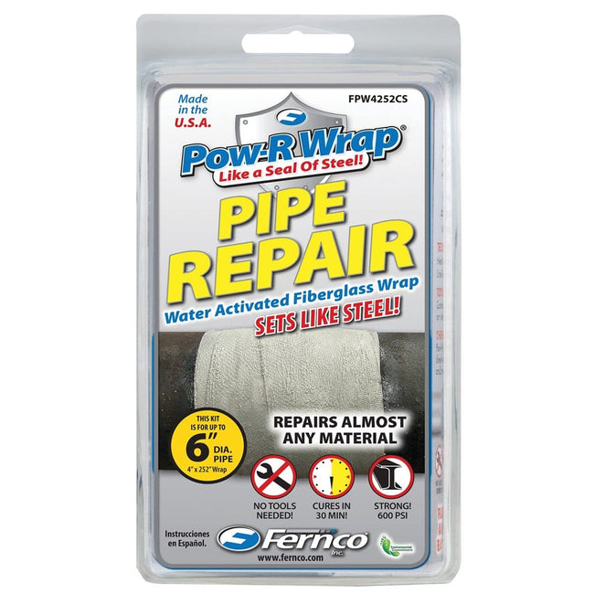 FPW4252CS - Pow-R Wrap Fiber Glass Pipe Repair Kit - 3" to 6" Diameter Pipe