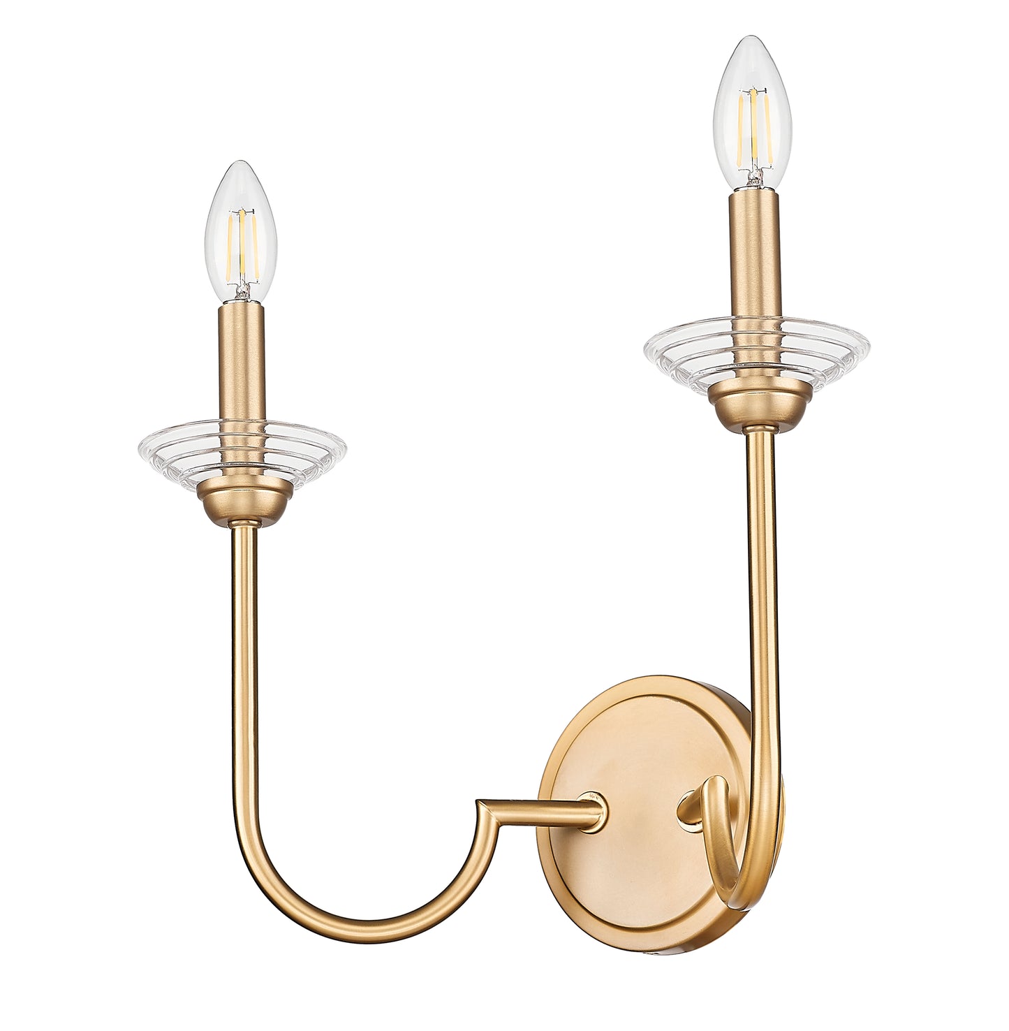 352-2S-MGLD - Allistair 2 Light Wall 12" Sconce - Modern Gold