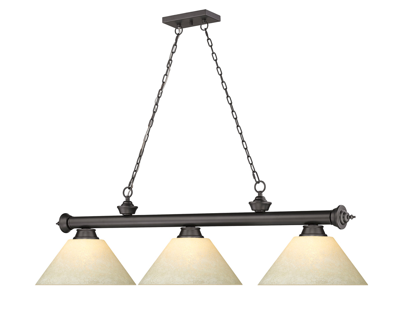 2306-3BRZ-AGM14 - Cordon 3 Light 57" Billiard - Bronze