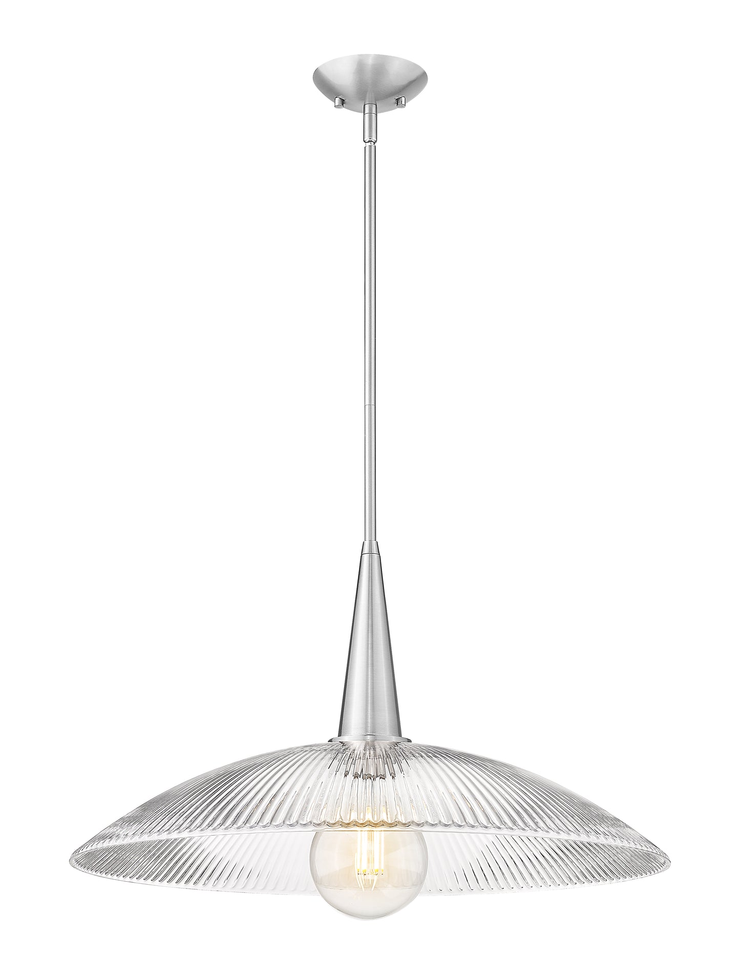 3051P24-BN - Lunelle 1 Light 24" Pendant - Brushed Nickel