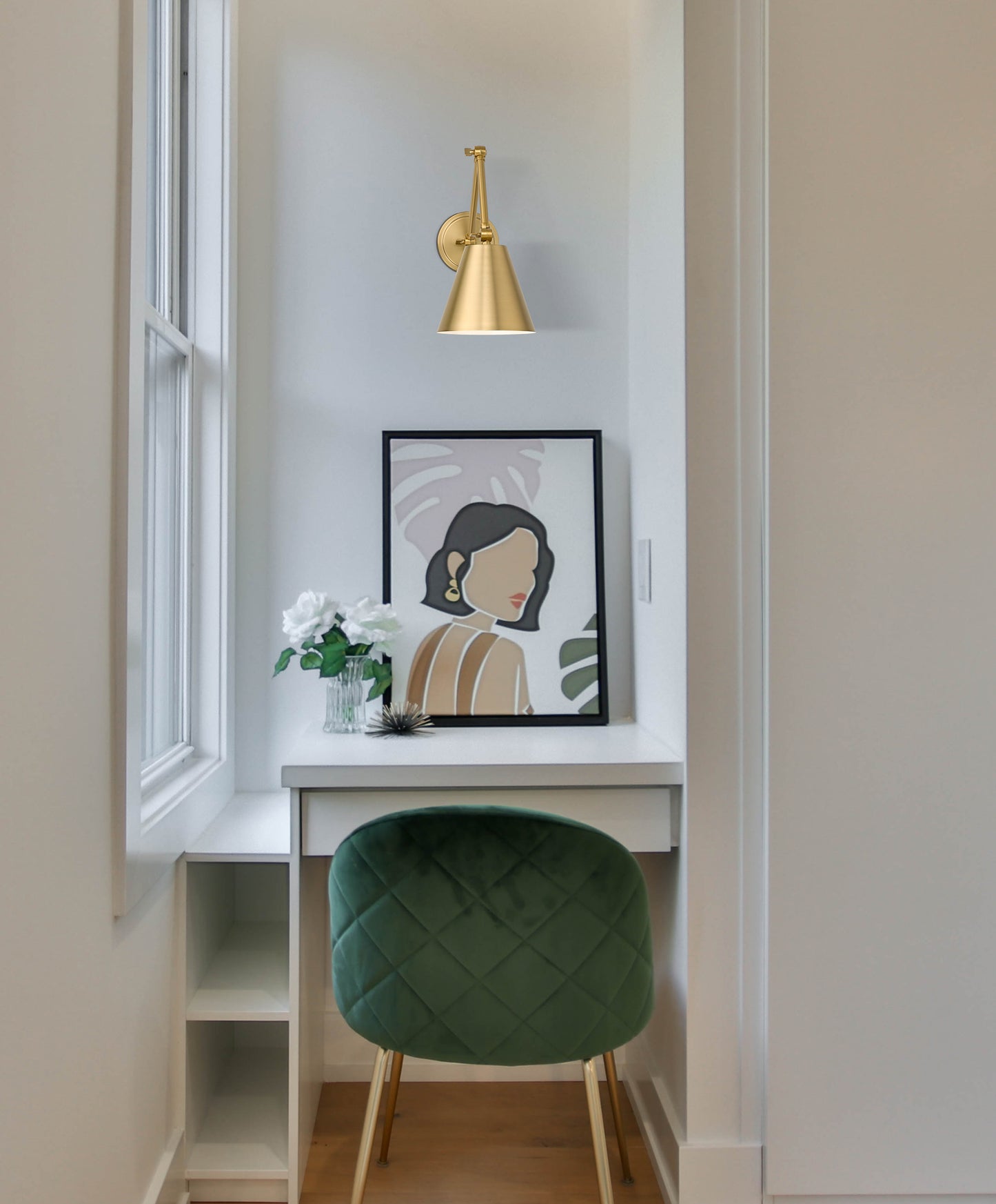 347S-MGLD - Regent 1 Light Wall 8" Sconce - Modern Gold