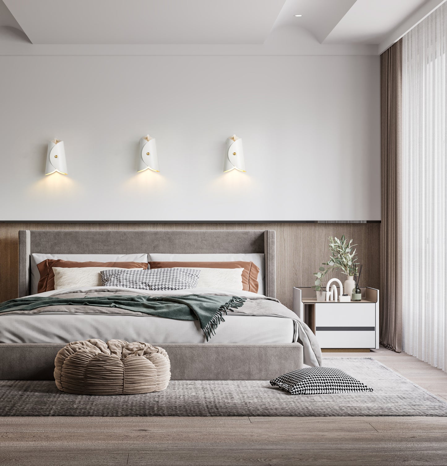 1951-1S-MW - Salone 1 Light Wall 12" Sconce - Matte White