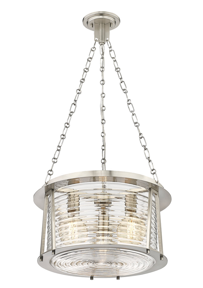 7503P18-BN - Cape Harbor 3 Light 18" Pendant - Brushed Nickel