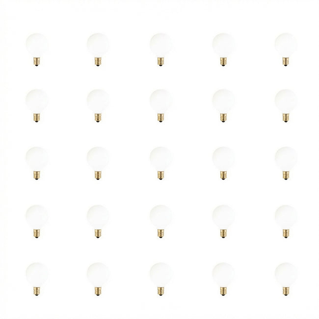 300010 - Dimmable White G12 Incandescent Candelabra Light Bulb - 10 Watt - 2700K - 25 Pack