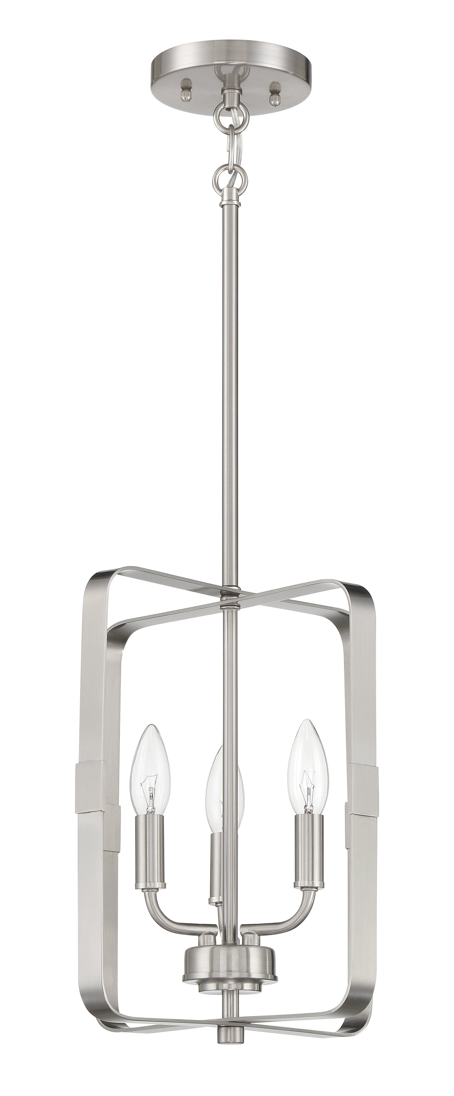 56033-BNK - Stowe 3 Light 12" Wide Foyer Light - Brushed Nickel