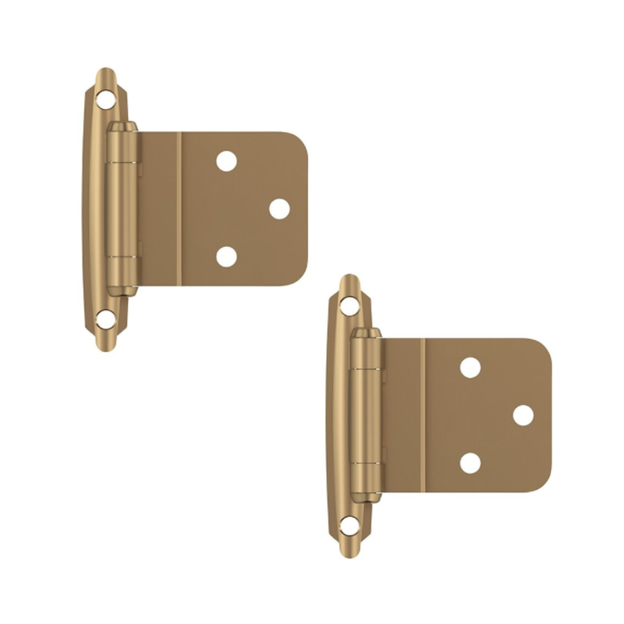 BPR3428CZ - 3/8" Inset Self Closing Face Mount Cabinet Hinge - Champagne Bronze