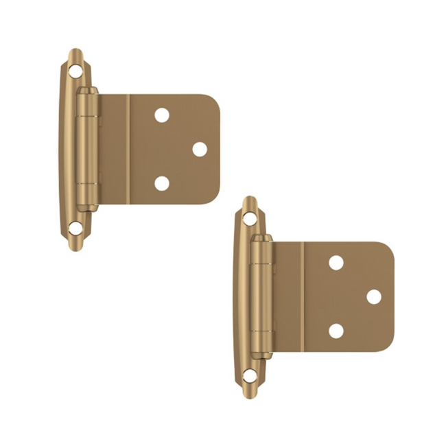 BPR3428CZ - 3/8" Inset Self Closing Face Mount Cabinet Hinge - Champagne Bronze