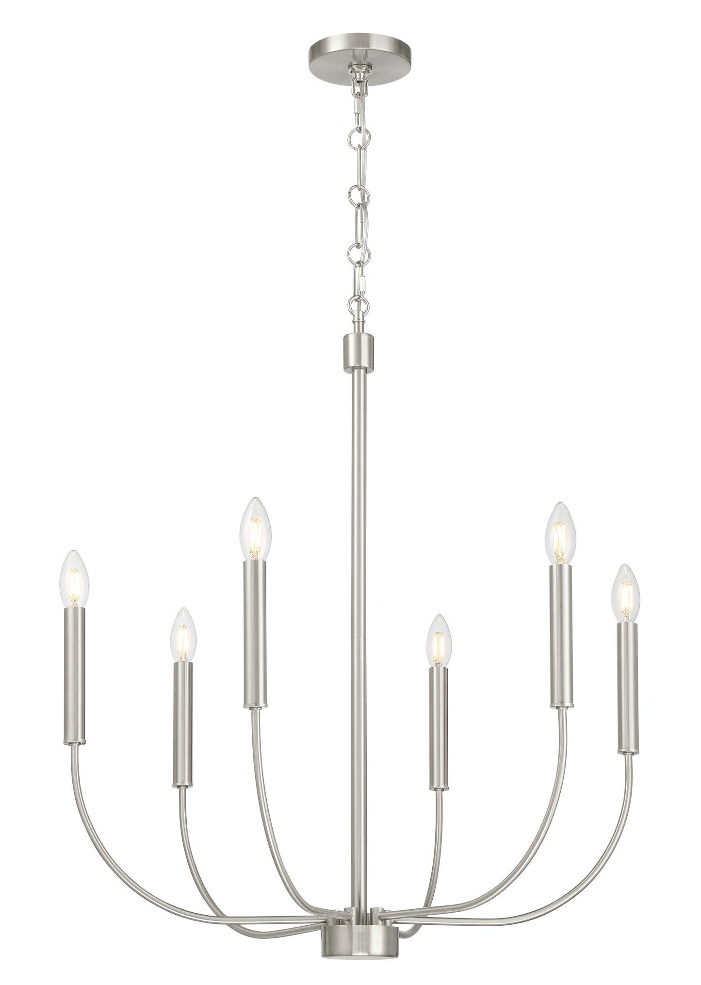59826-BNK - Traci 6 Light 26" Wide Chandelier - Brushed Nickel