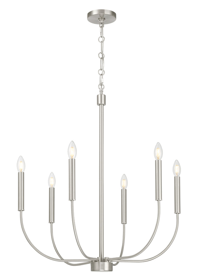 59826-BNK - Traci 6 Light 26" Wide Chandelier - Brushed Nickel