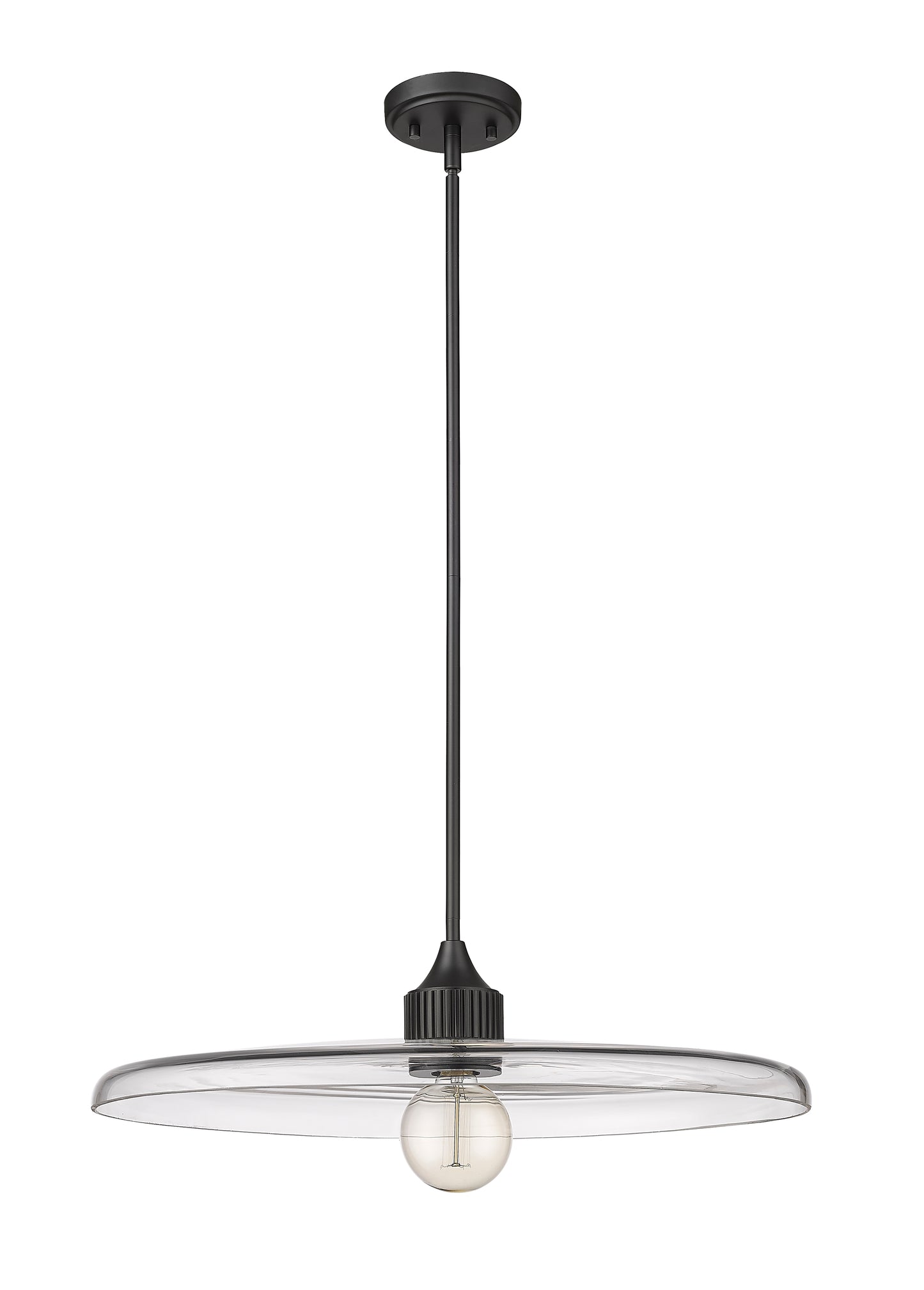 821P24-MB - Paloma 1 Light 24" Pendant - Matte Black