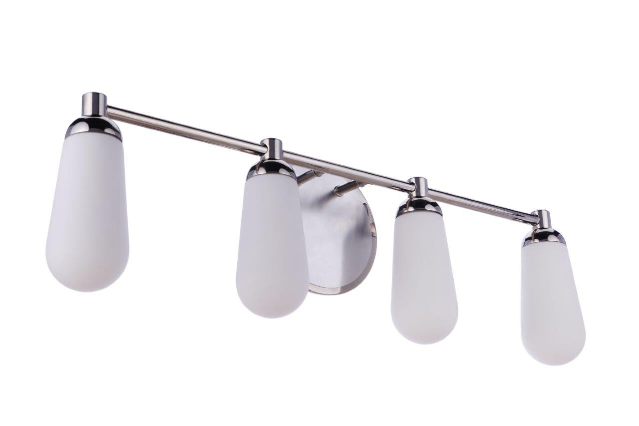 13131BNKPLN4 - Riggs 4 Light 30" Wide Vanity Light - Brushed Polished Nickel / Polished Nickel