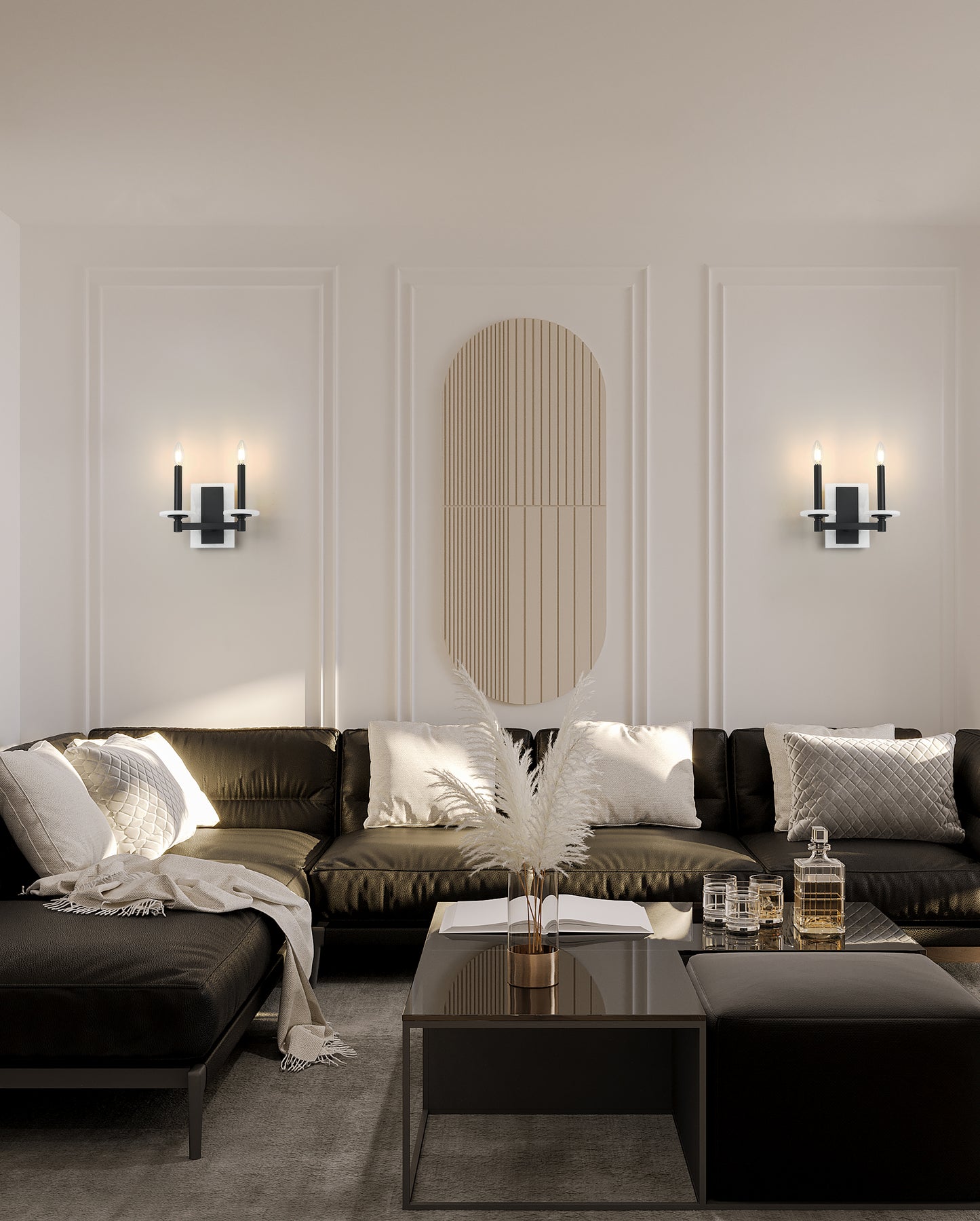 3045-2S-MB - Kaden 2 Light Wall 9" Sconce - Matte Black