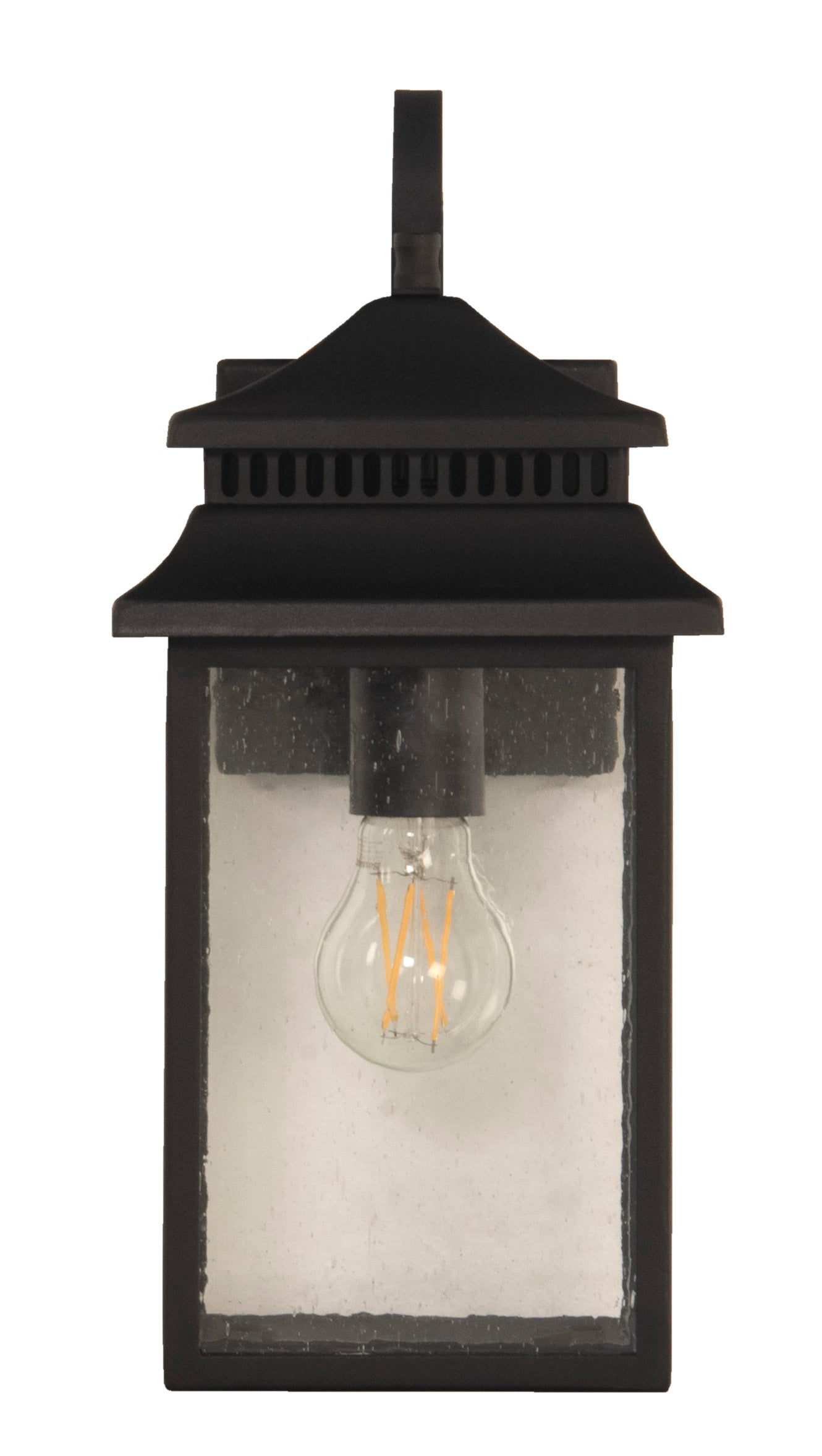 ZA3104-TB - Crossbend 1 Light 15" High Outdoor Wall Lantern - Textured Black