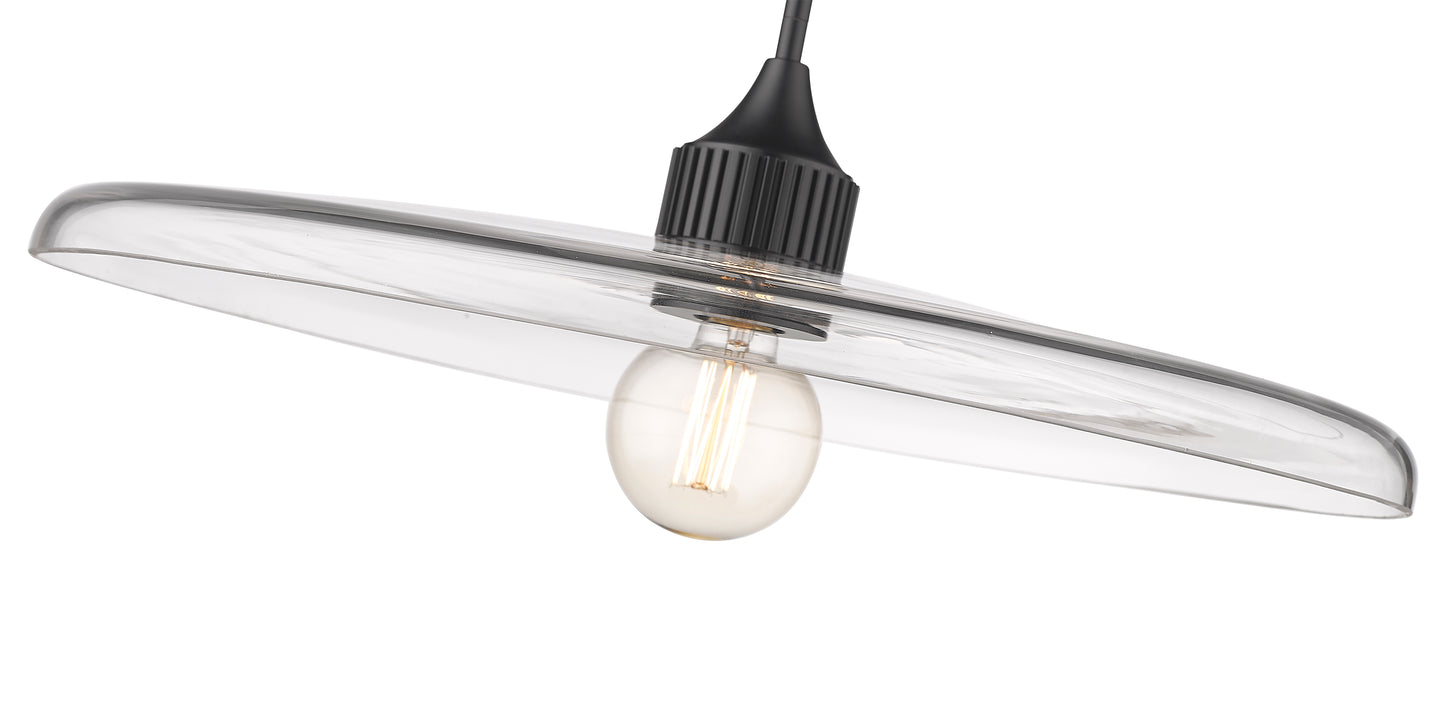 821P24-MB - Paloma 1 Light 24" Pendant - Matte Black