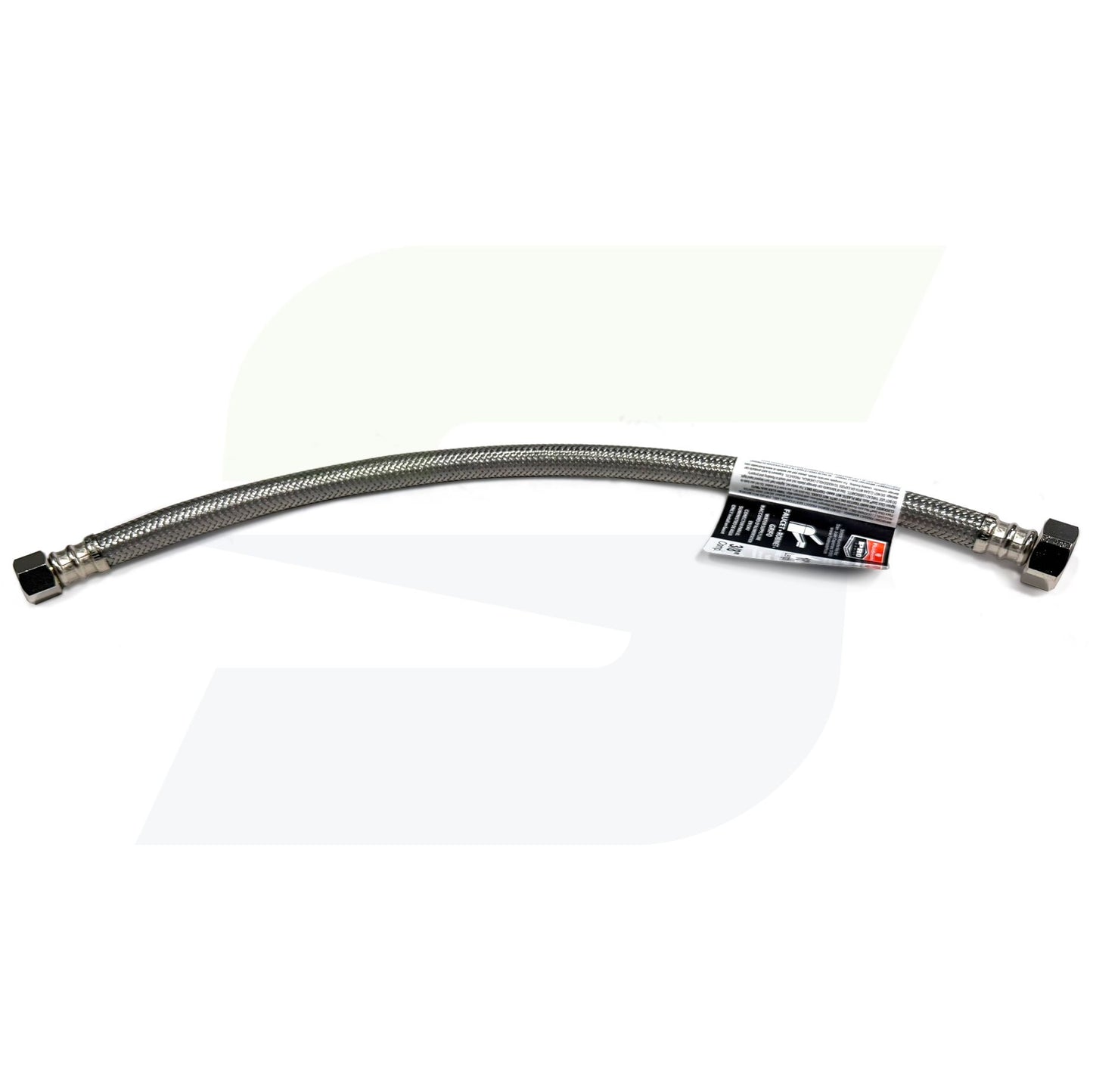 PRO1F - Pro Series Braided Stainless Steel Hose Faucet Connector - 3/8" Comp x 1/2" FIP