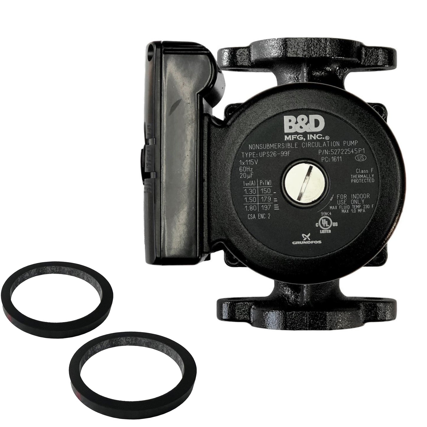 G3-2699/3 - 3 Speed 1/6 Horsepower Circulator Pump - 230V