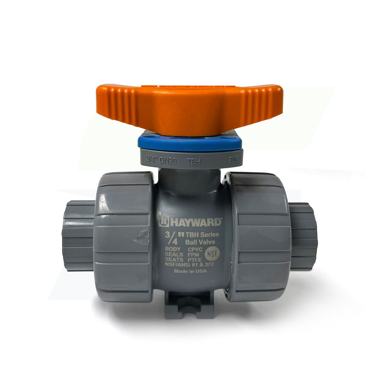 3/4" CPVC TBH Series Ball Valve Socket or Threaded Ends - FPM Seals
