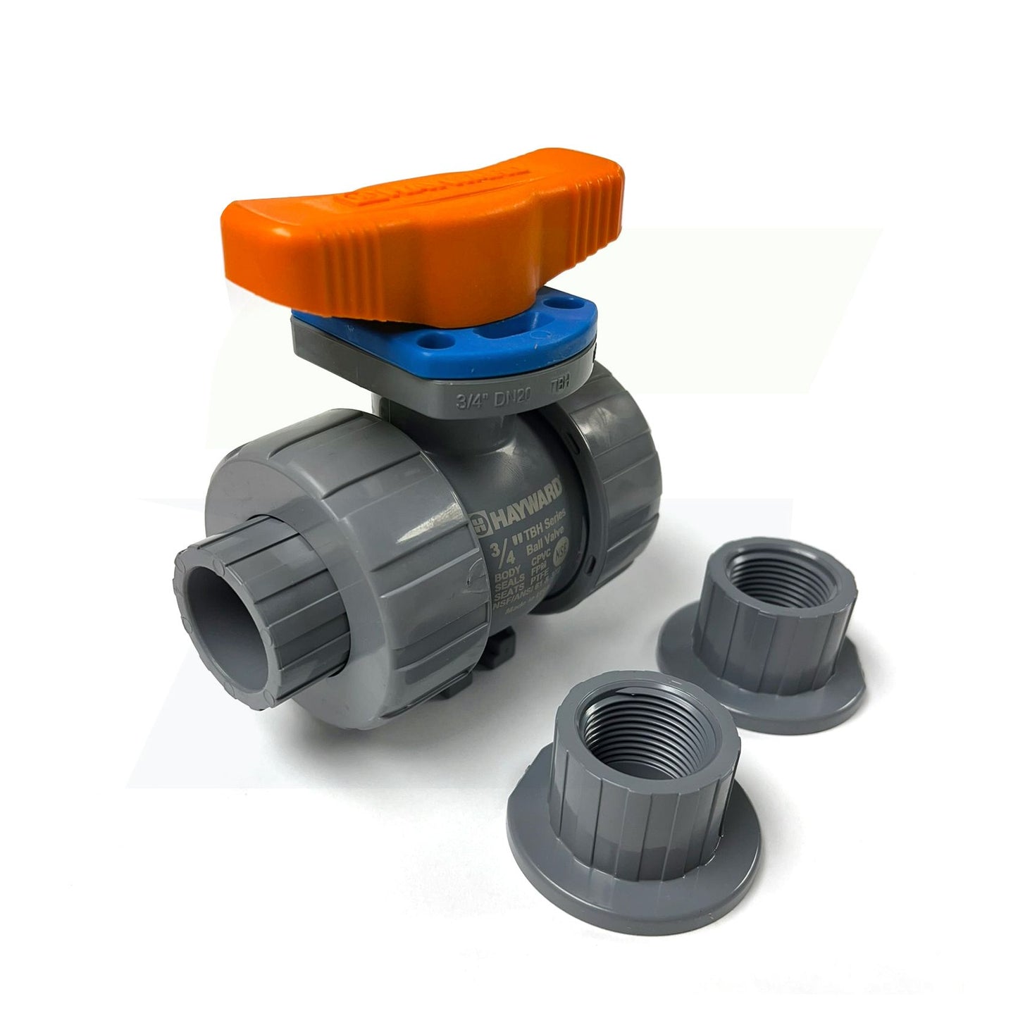 3/4" CPVC TBH Series Ball Valve Socket or Threaded Ends - FPM Seals