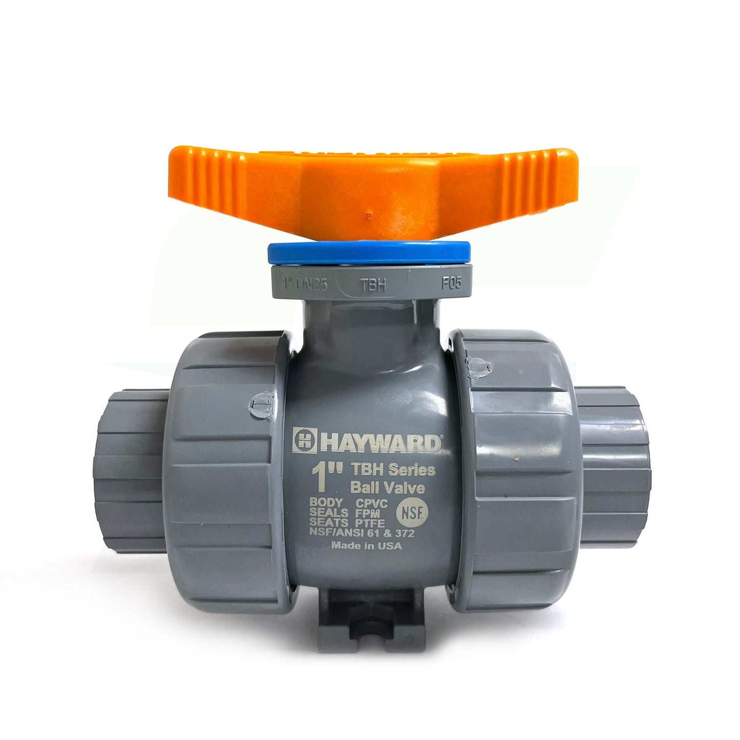 1" CPVC TBH Series Ball Valve Socket or Threaded Ends - FPM Seals