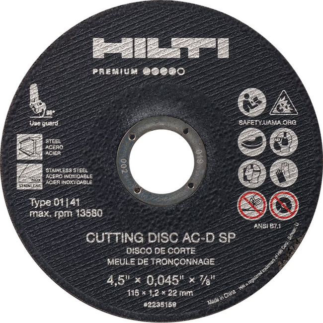 hilti cutting disc front